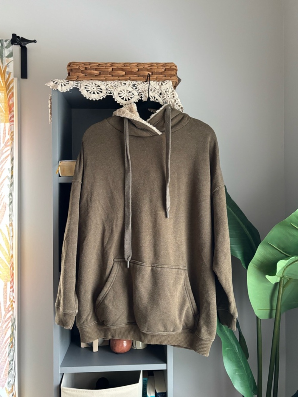 aerie fur lined hoodie